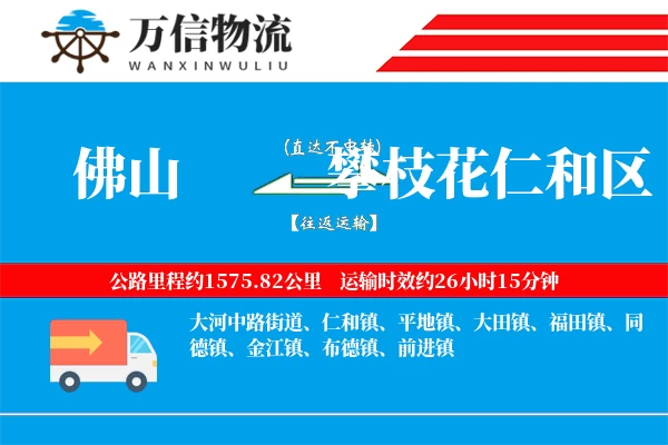 佛山到攀枝花仁和区物流公司