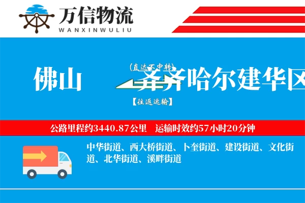 佛山到齐齐哈尔建华区物流公司