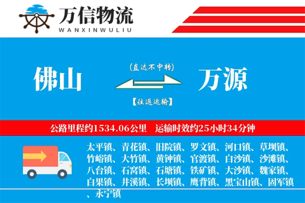 佛山到万源物流公司