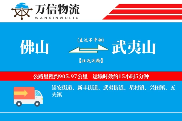 佛山到武夷山物流公司