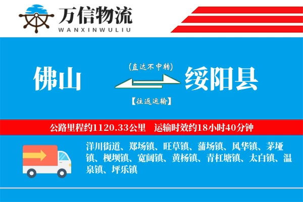 佛山到绥阳县物流公司